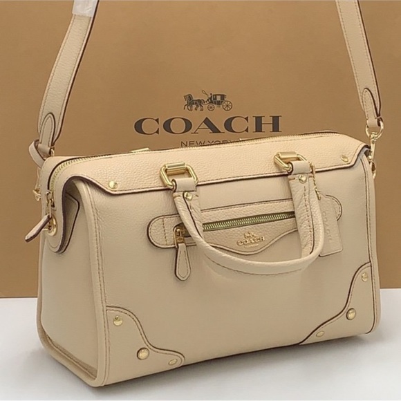 Coach Handbags - Coach Millie Satchel 
Gold/Ivory
NWT